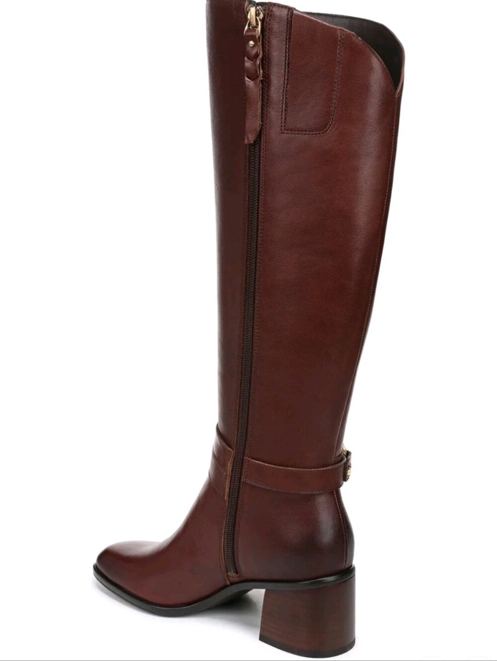 Naturalizer Tall Brown Leather Over-the-Knee Boot with Block Heel